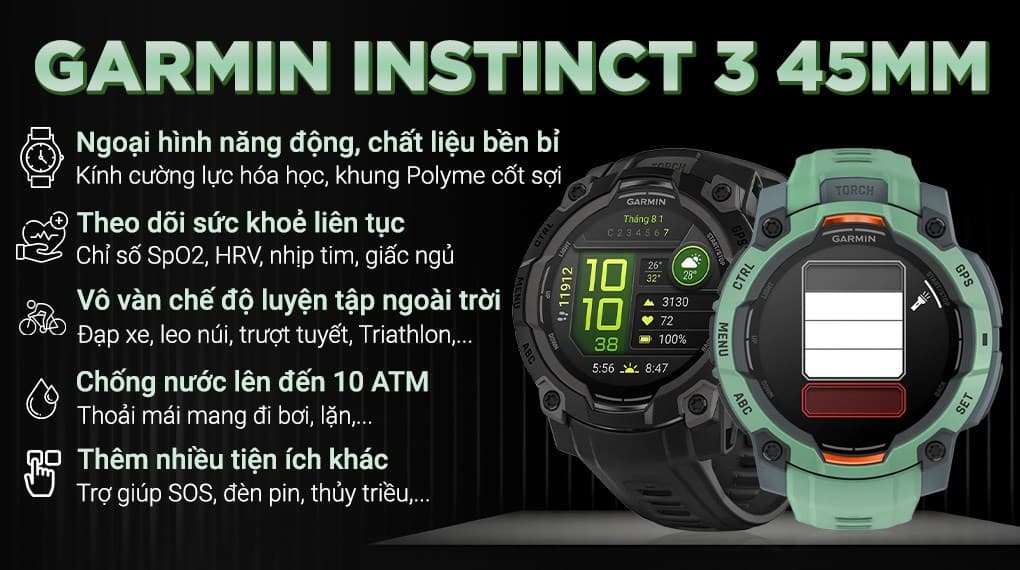 Ảnh Đồng hồ thông minh Garmin Instinct 3 45mm