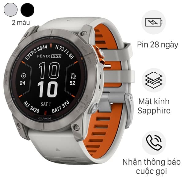 Đồng hồ thông minh Garmin Fenix 7X Pro Solar Titanium 51mm