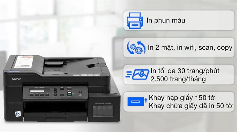 Ảnh Máy in phun màu đa năng Brother DCP-T720DW Wifi
