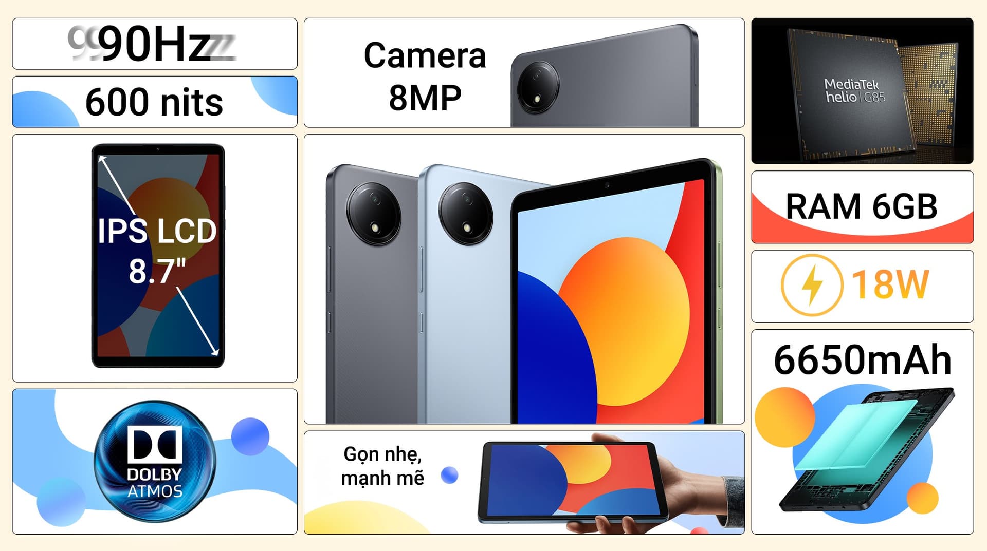 Ảnh Máy tính bảng Xiaomi Redmi Pad SE 8.7 4G 6GB/128GB