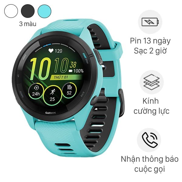 Đồng hồ thông minh Garmin Forerunner 265 Music 46.1mm