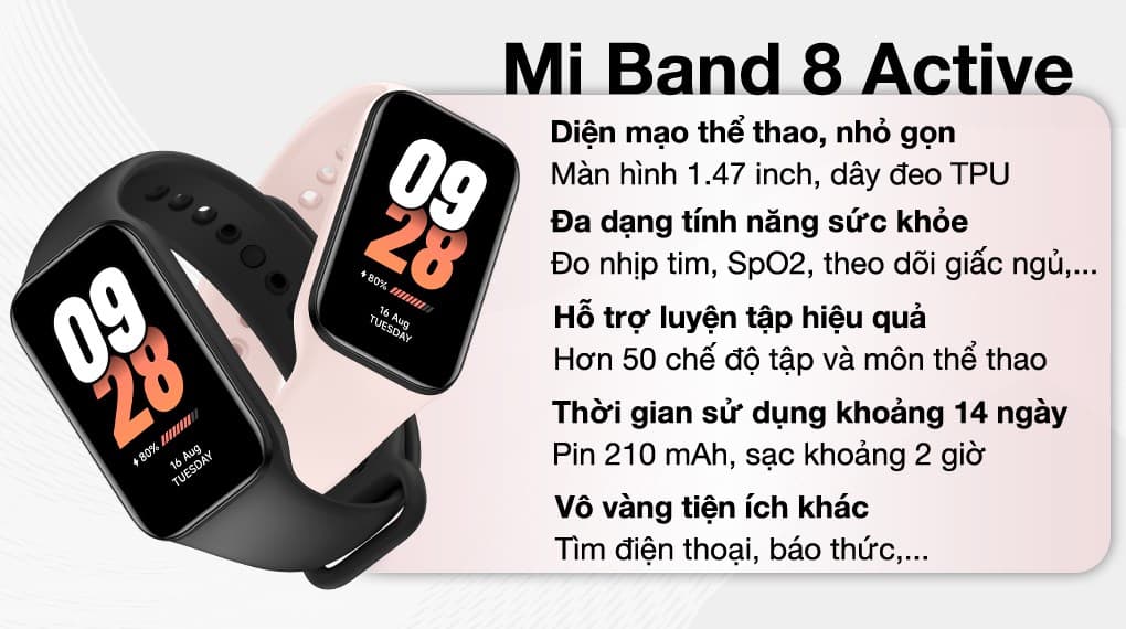 Ảnh Vòng đeo tay thông minh Mi Band 8 Active