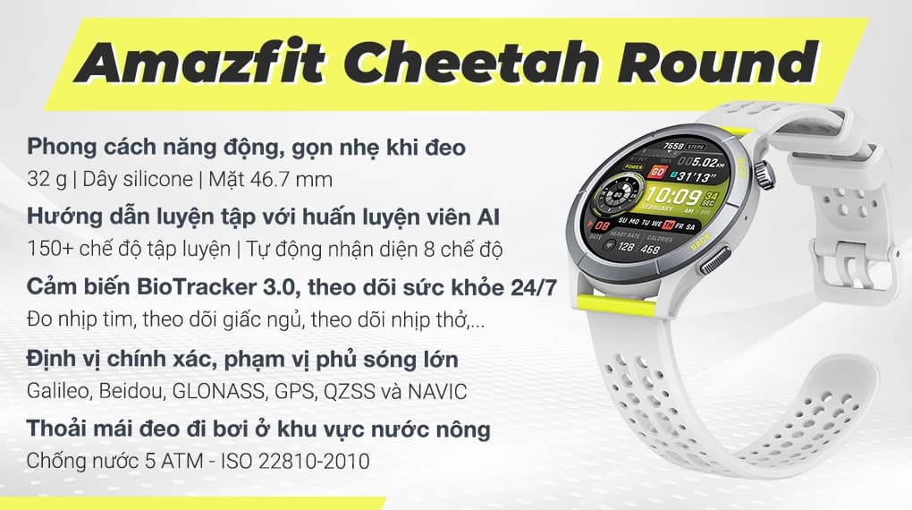 Ảnh Đồng hồ thông minh Amazfit Cheetah Round 46.7mm