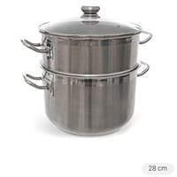 Bộ nồi xửng inox 3 đáy nắp kính 28 cm Fivestar ST28-3DG Đồ gia dụng