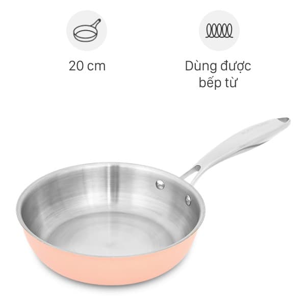 Chảo inox đáy từ 20 cm Sunhouse IN20M6P