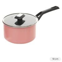 Quánh nhôm chống dính nắp kính 18 cm Kims Cook EARM318H Đồ gia dụng