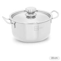Nồi inox 3 đáy nắp inox 20 cm Fivestar FSN20-SW
