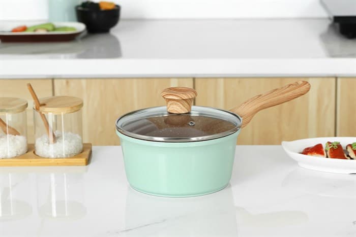 Ảnh Quánh nhôm chống dính nắp kính 18 cm Green Cook GCS225-18IH