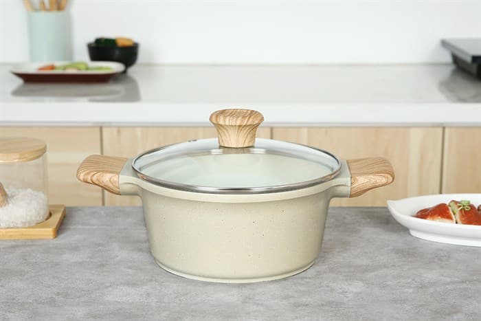 Ảnh Nồi nhôm chống dính nắp kính 20 cm Green Cook GCS225-20IH