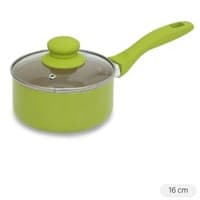Quánh nhôm chống dính nắp kính 16 cm Sunhouse SMP151 Xanh lá Đồ gia dụng