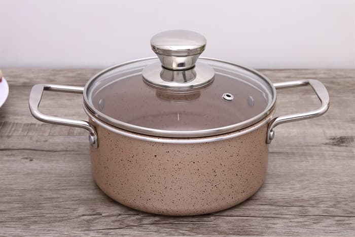 Ảnh Nồi nhôm chống dính nắp kính 20 cm Hommy NE008-20