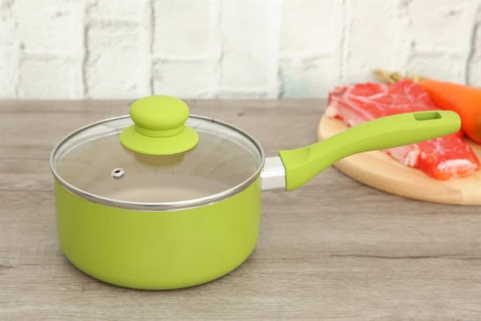 Ảnh Quánh nhôm chống dính nắp kính 16 cm Sunhouse SMP151 Xanh lá