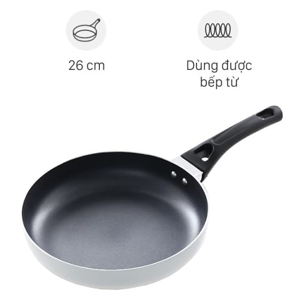 Chảo nhôm chống dính đáy từ 26 cm Elmich Smartcook SM5707MN