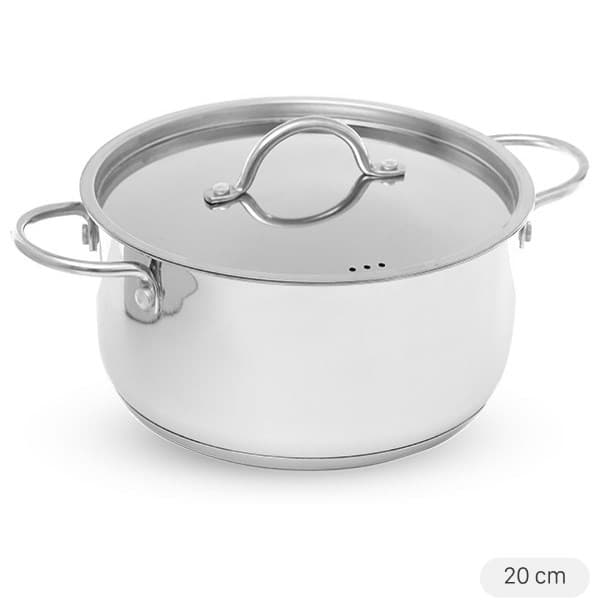 Nồi inox 3 đáy nắp inox 20 cm Delites NE013-20