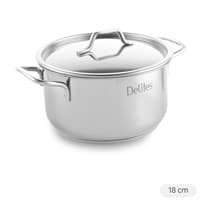 Nồi inox 3 đáy nắp inox 18 cm Delites NR003-18
