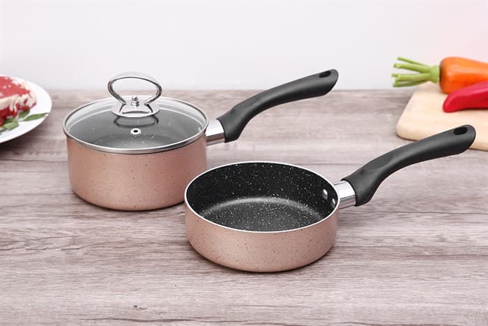 Ảnh Bộ chảo quánh nhôm chống dính nắp kính Delites BE011-14
