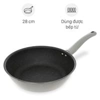 Chảo nhôm sâu chống dính vân đá đáy từ 28 cm Elmich EL-5753MN