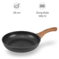 Chảo nhôm chống dính vân đá đáy từ 26 cm Sunhouse Mama SHG1126MMC