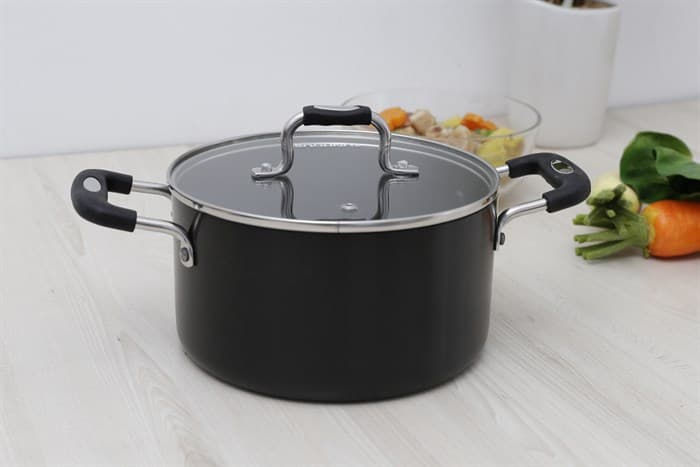 Ảnh Nồi nhôm anod nắp kính 24 cm Sunhouse SP38124