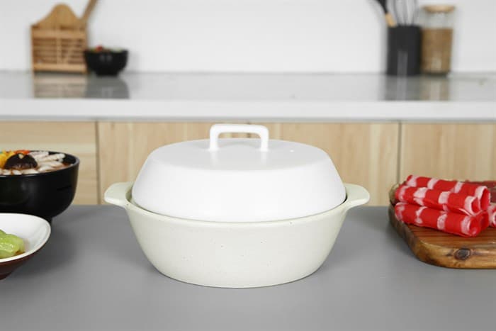 Ảnh Nồi hấp đất nắp sứ 22 cm Dong hwa PT3.225