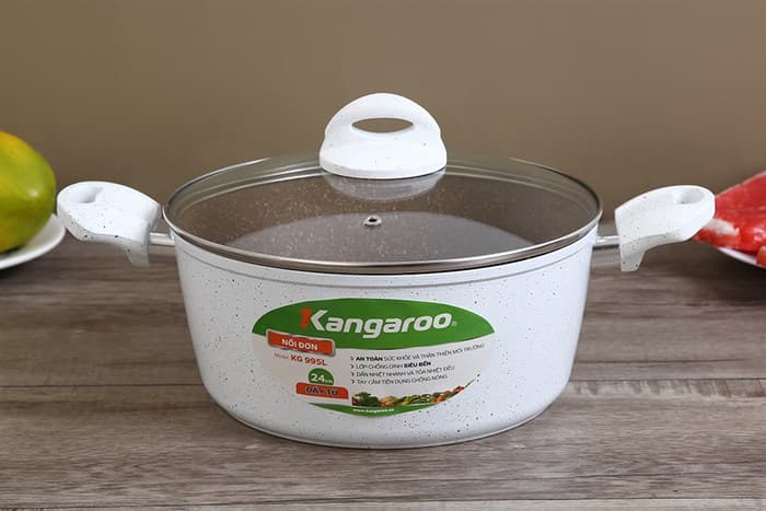 Ảnh Nồi nhôm chống dính nắp kính 24 cm Kangaroo KG995L