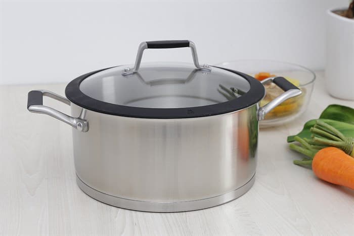 Ảnh Nồi inox 3 đáy nắp kính 16 cm Delites 002NTA