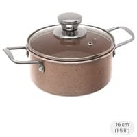 Nồi nhôm chống dính nắp kính 16 cm Hommy NE006-16