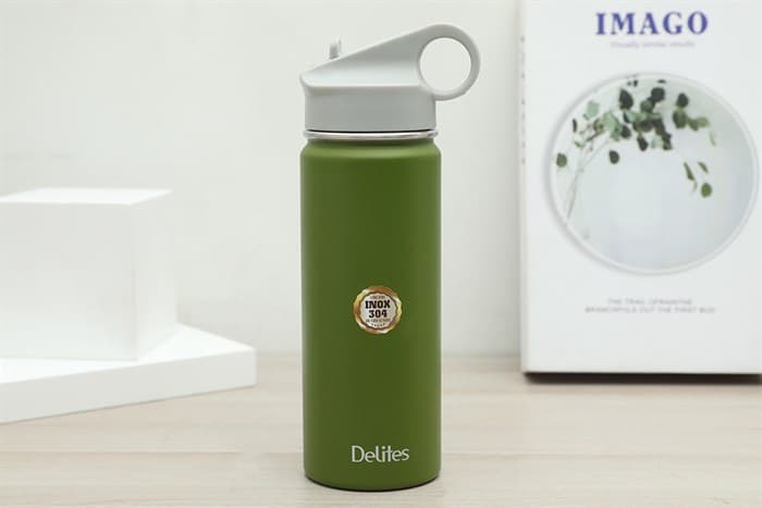 Ảnh Bình giữ nhiệt inox 530 ml Delites Y1 xanh lá