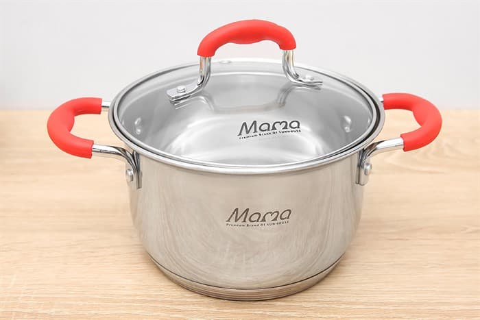 Ảnh Nồi inox 5 đáy nắp kính 16 cm Sunhouse Mama SHG2516MSD
