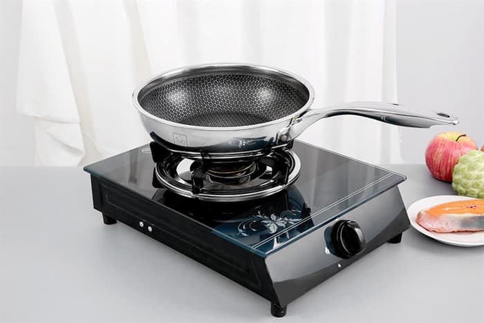 Ảnh Chảo inox sâu chống dính tổ ong đáy từ 24 cm Fivestar Blackcube FPC24002