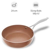 Chảo nhôm sâu chống dính vân đá đáy từ 24 cm Elmich EL-5741MN
