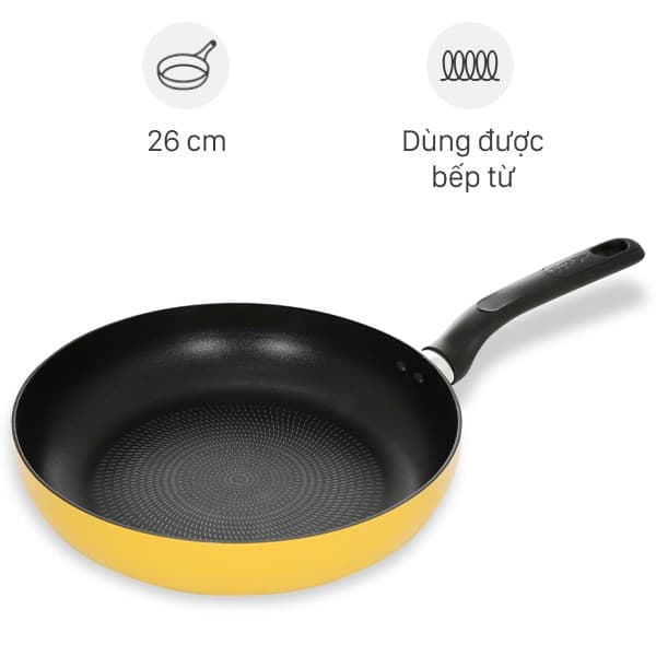 Chảo nhôm chống dính vân đá đáy từ 26 cm Supor H23110-J26