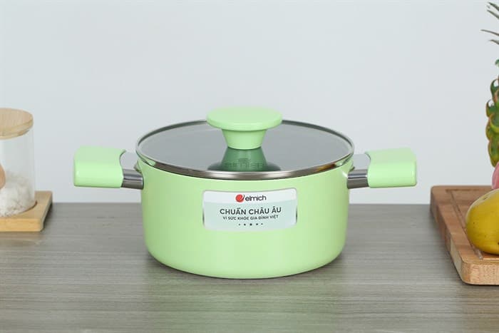 Ảnh Nồi nhôm chống dính nắp kính 18 cm Elmich EL-5113AO18