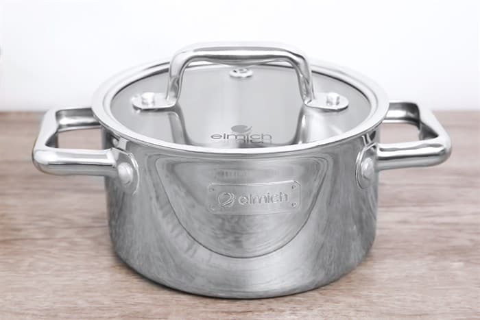 Ảnh Nồi inox 3 đáy nắp kính 16 cm Elmich Trimax Eco EL-3991