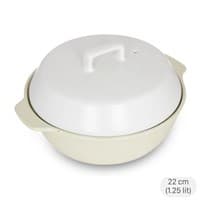 Nồi hấp đất nắp sứ 22 cm Dong hwa PT3.225
