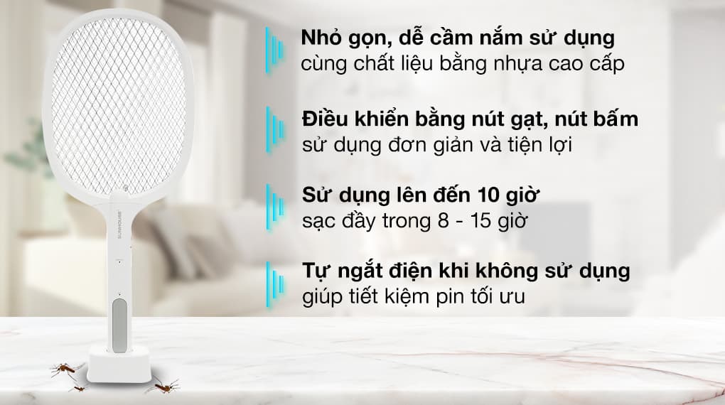 Ảnh Vợt muỗi thông minh 3 in 1 Sunhouse SHE-Pro11.W
