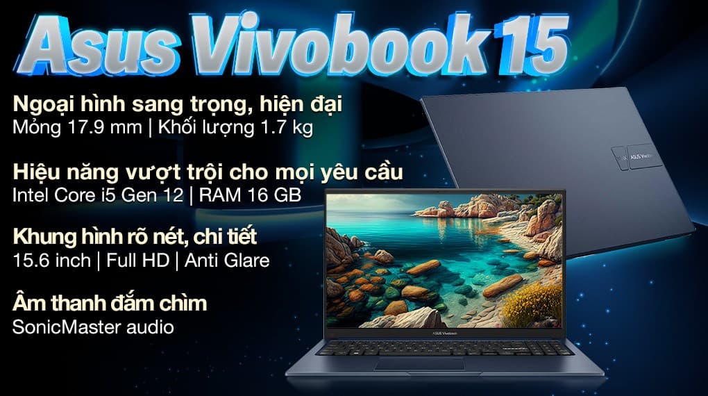 Ảnh Laptop Asus Vivobook 15 X1504ZA i5 1235U/16GB/1TB/Win11 (NJ1528W)
