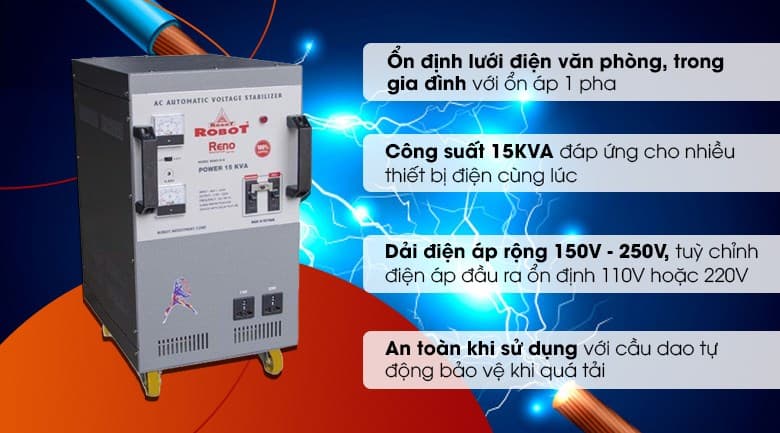 Ảnh Ổn áp Robot 1 pha 15KVA 150