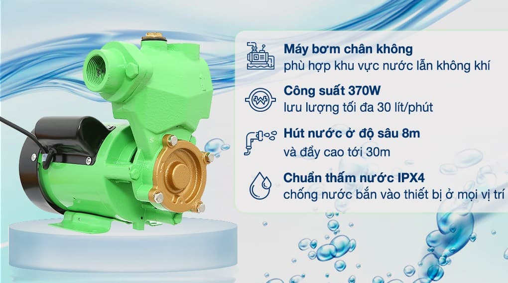 Ảnh Máy bơm nước chân không Kangaroo KGWP370B 370W