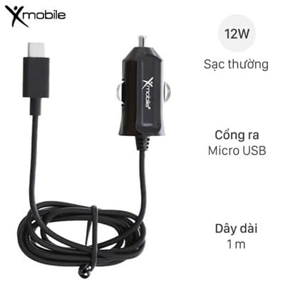 Sạc xe hơi Micro 1m 12W Xmobile DS195-WB