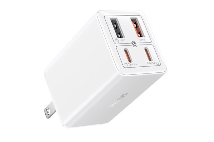 Ảnh Bộ Adapter Sạc 4 cổng USB Type C PD QC 3.0 GaN6 Pro 65W kèm Cáp Type C - Type C 1m Baseus CCGAN65S6