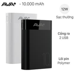 Pin sạc dự phòng Polymer 10000mAh 12W AVA+ JP299