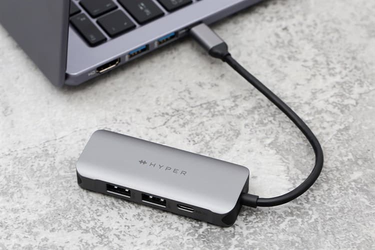 Ảnh Adapter chuyển đổi USB Type C 4 in 1 HyperDrive HD41