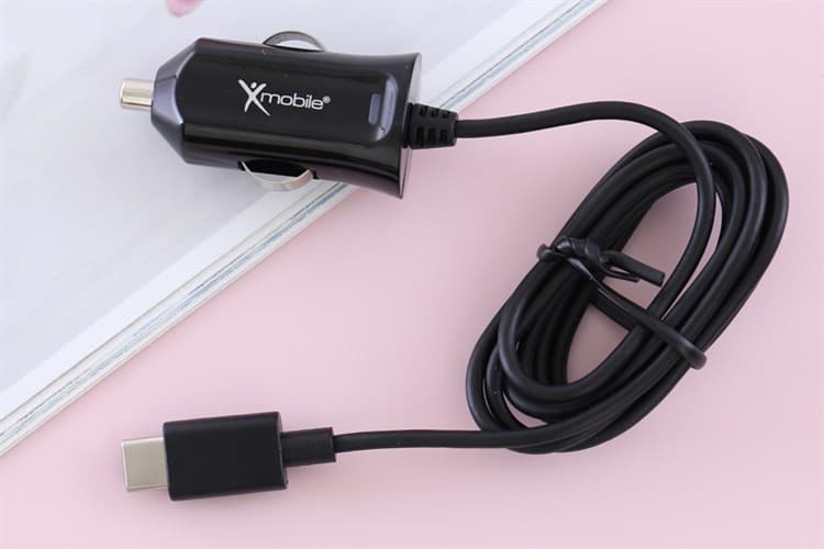 Ảnh Sạc xe hơi Type-C 1 m 12W Xmobile DS196-WB Đen