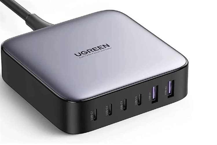 Ảnh Adapter Sạc 6 cổng USB Type C PD QC 3.0 GaN 200W Ugreen 40913