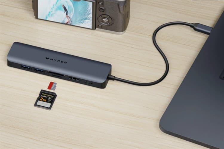 Ảnh Adapter chuyển đổi Type C 7 in 1 HyperDrive Next HD4003
