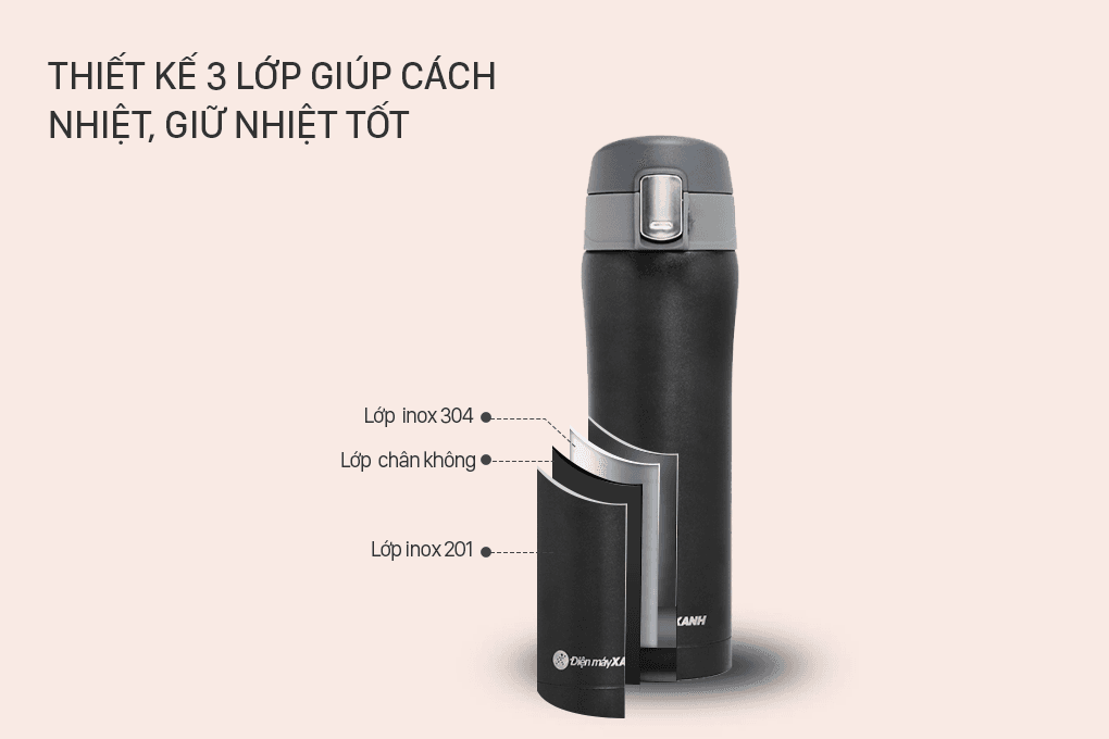 Ảnh Bình giữ nhiệt inox 450 ml DMX KS K450B56