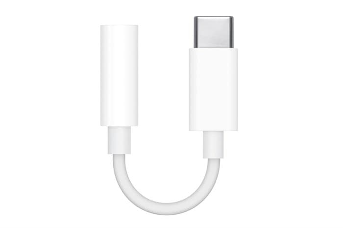 Ảnh Cáp chuyển đổi Type-C sang 3.5mm Apple MU7E2 Trắng