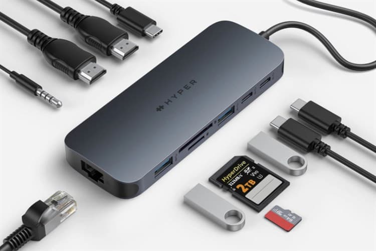 Ảnh Adapter chuyển đổi Type C 11 in 1 HyperDrive Next HD4006