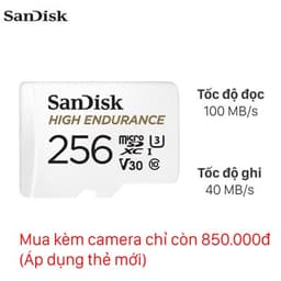 Thẻ nhớ chuyên Camera Sandisk MicroSD 256GB class 10_U3